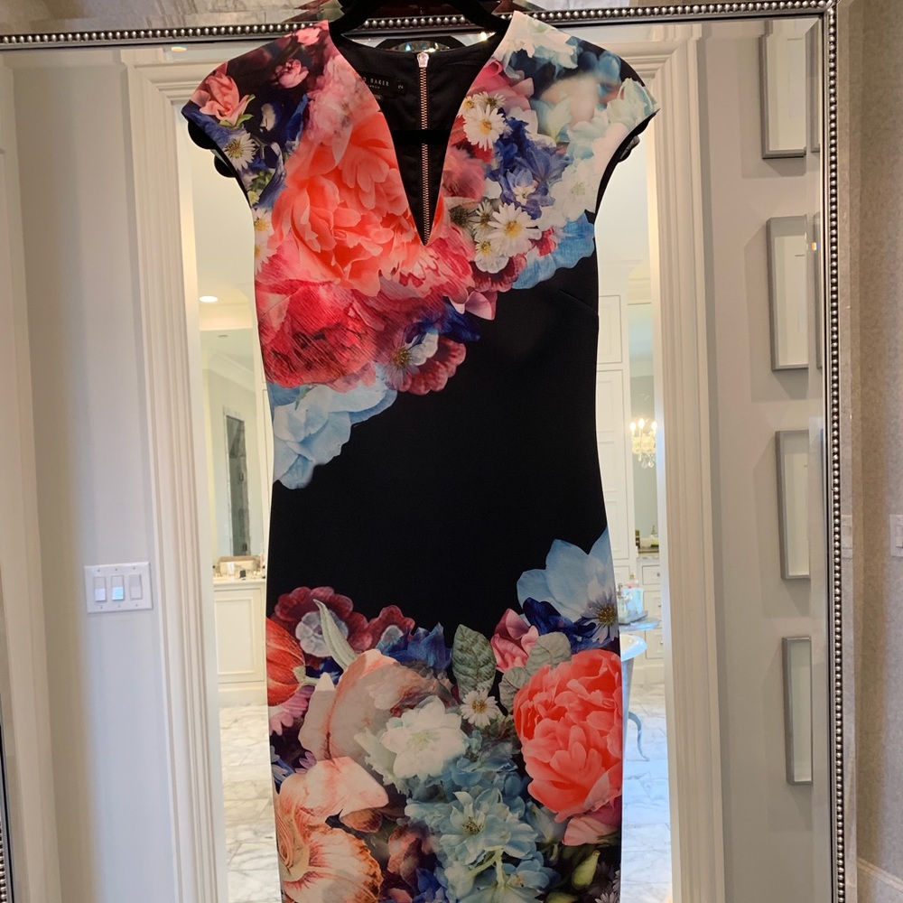 Ted Baker beautiful printed dress